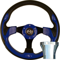 Rally Style Steering Wheel & Chrome Adaptor Kit